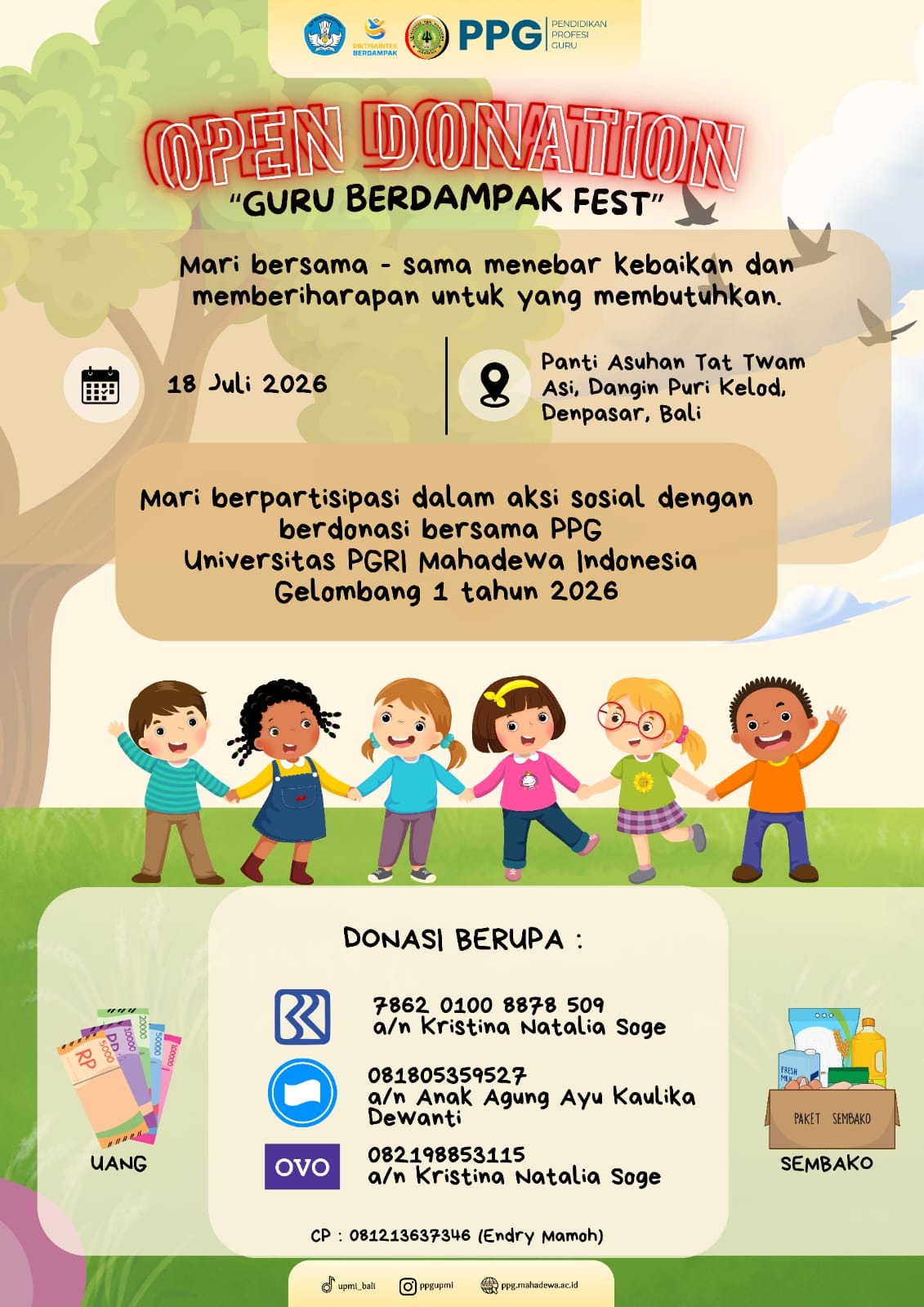 You are currently viewing OPEN DONATION GURU BERDAMPAK FEST
