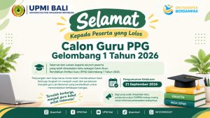 Read more about the article Selamat dan Semangat bagi Peserta yang Lolos Calon Guru PPG Gelombang 1 Tahun 2026